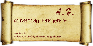 Alföldy Hágár névjegykártya